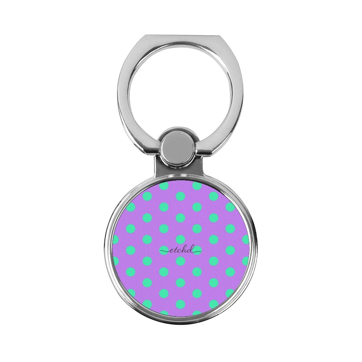 Hypermint & Lilac Polka Dot Classic Ring Holder by etchd