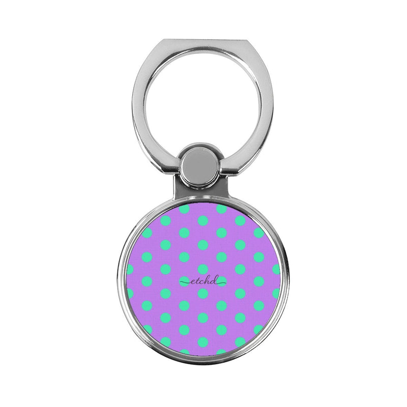 Hypermint & Lilac Polka Dot Classic Ring Holder-zoom-
