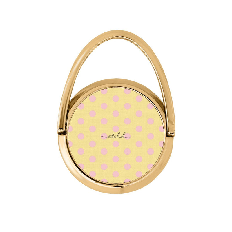 Pink & Butter Polka Dot Hoop Ring Holder-zoom-
