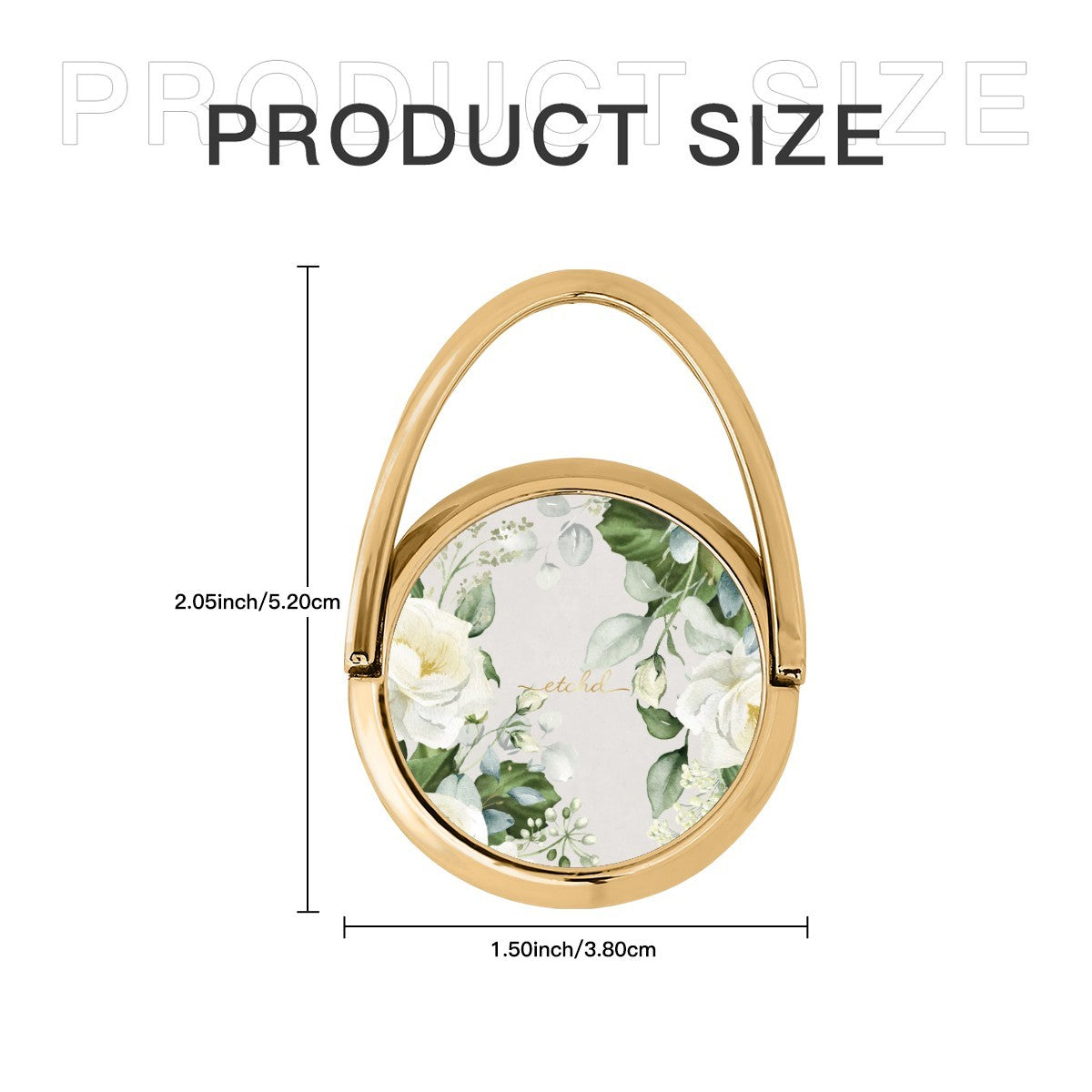 White Roses Hoop Ring Holder by etchd, view 6