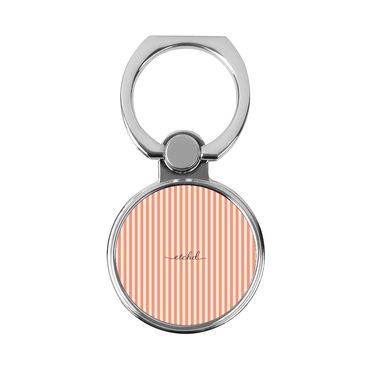 Coral & Cream Striped Classic Ring Holder by etchd