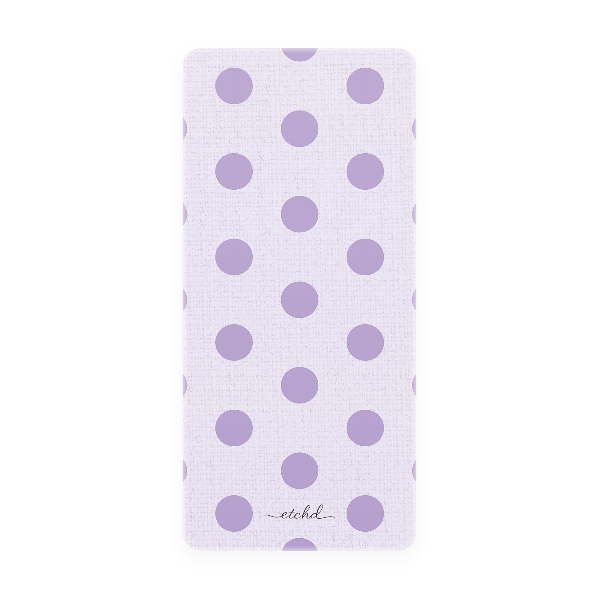 Lilac & Cream Polka Dot Phone Stand by etchd, view 5
