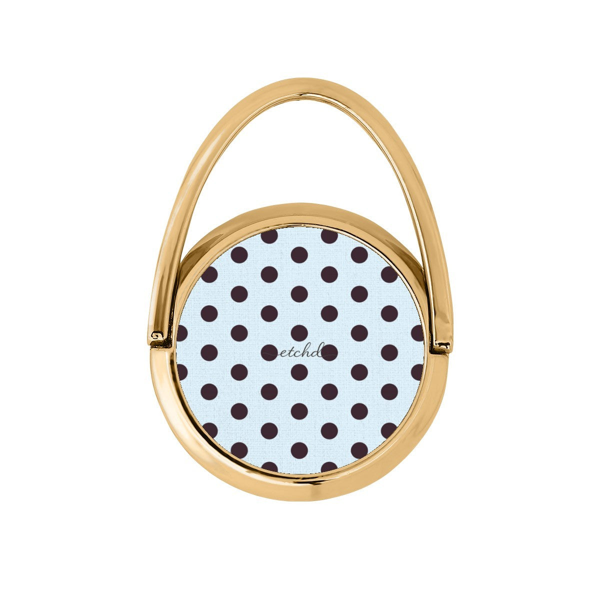 Plum & Blue Polka Dot Hoop Ring Holder by etchd