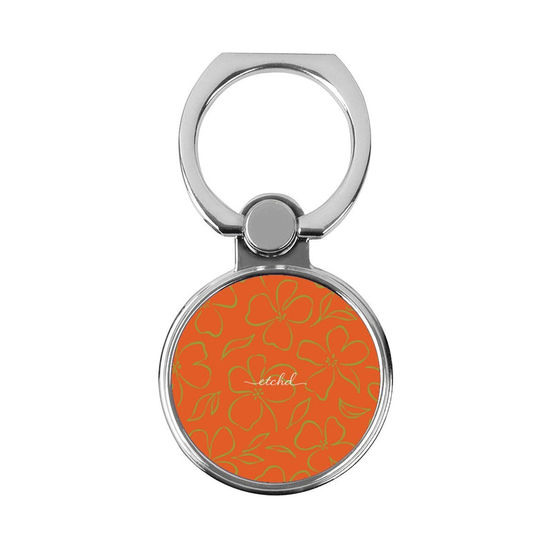 Persimmon & Wasabi Floral Anello supporto classico per telefono-zoom-