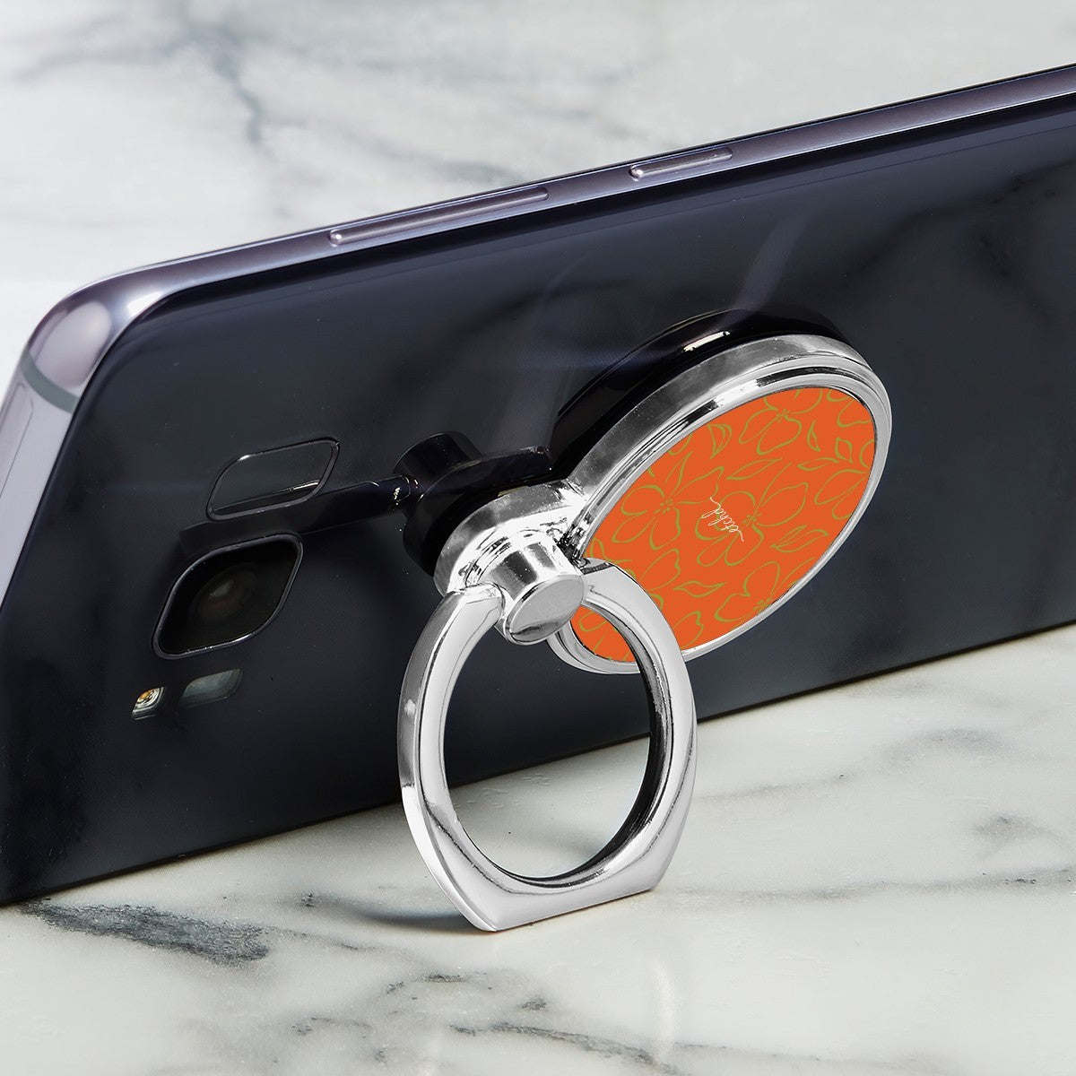 Persimmon & Wasabi Floral Classic Ring Holder by etchd, view 2