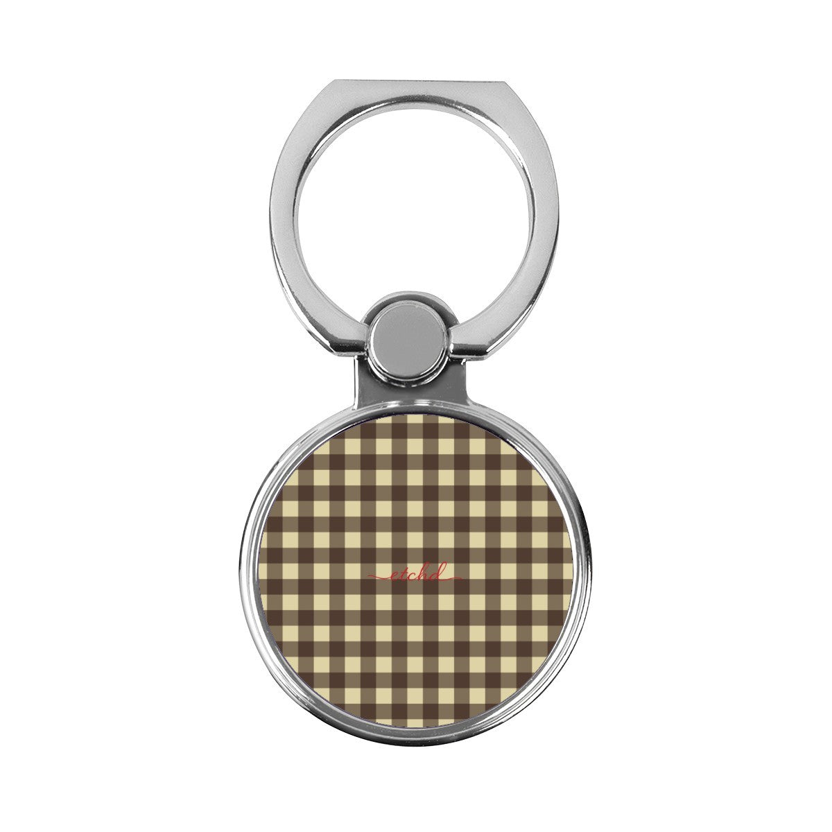 Butter & Brown Gingham Classic Ring Holder by etchd