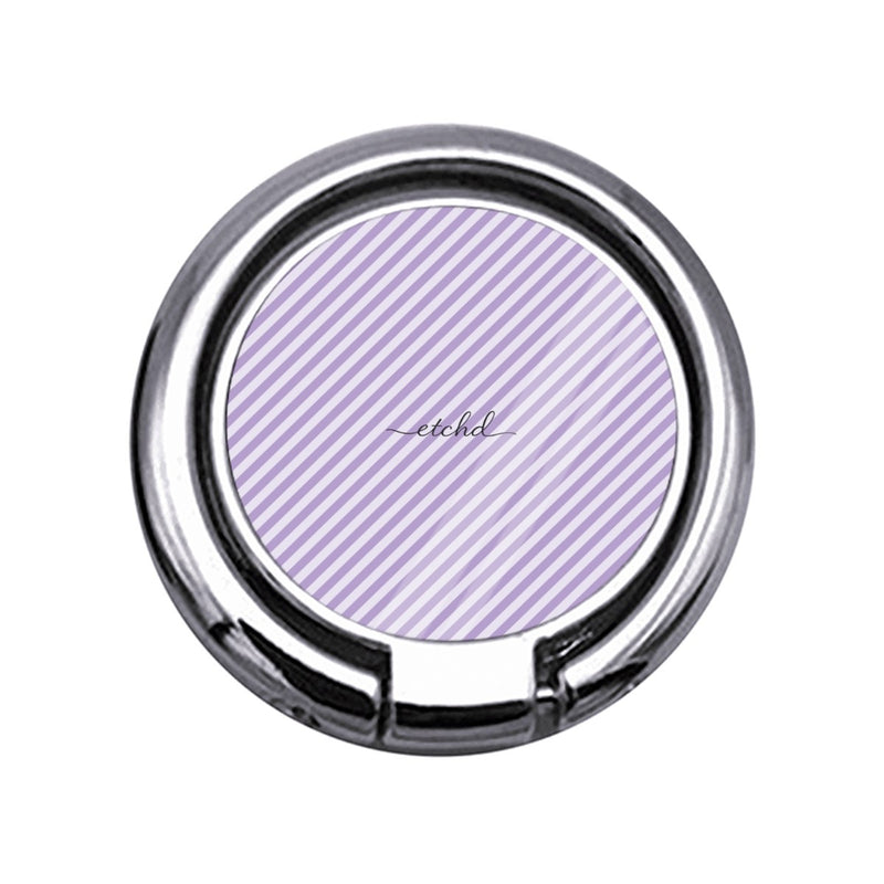 Lilac & Cream Striped Diagonal Anello supporto sottile per telefono-zoom-