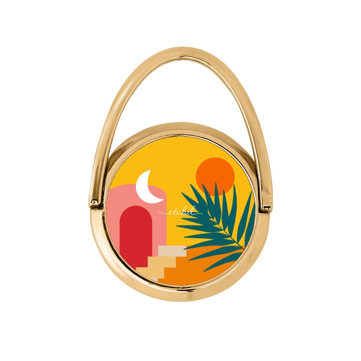Tropical Sunset Hoop Ring Holder by etchd