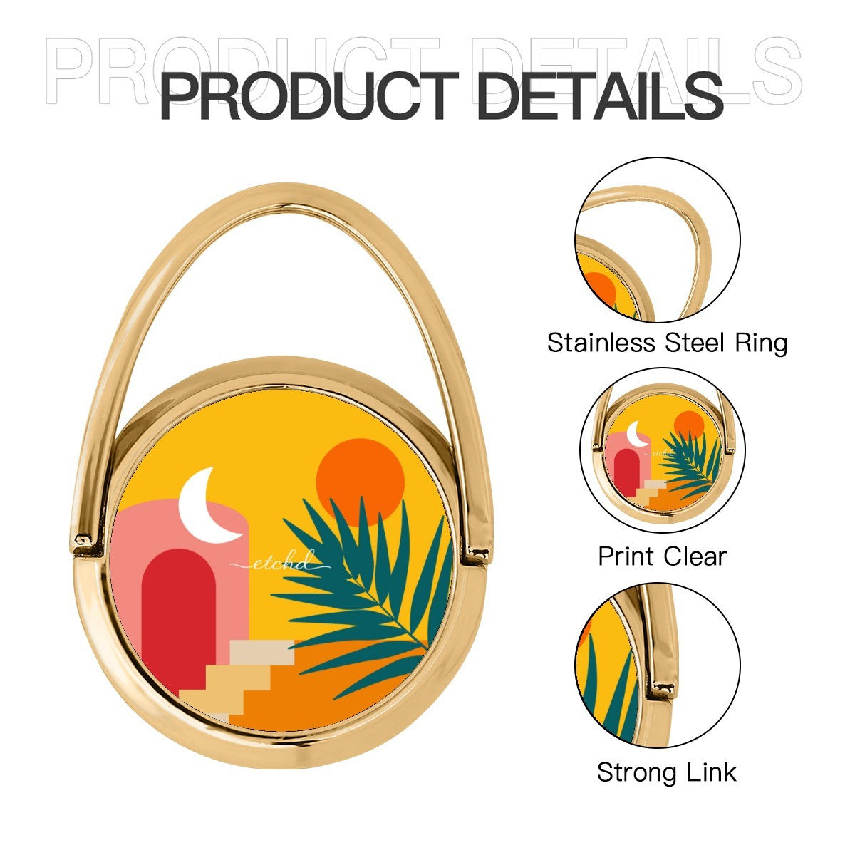 Tropical Sunset Hoop Ring Holder by etchd, view 5