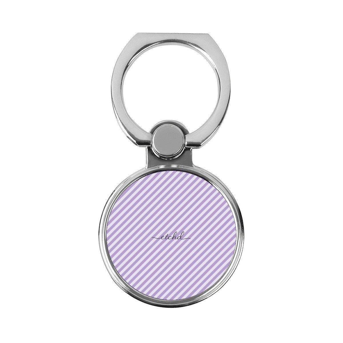 Lilac & Cream Striped Diagonal Classic Ring Holder by etchd