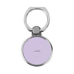 Lilac & Cream Striped Diagonal Classic Ring Holder by etchd