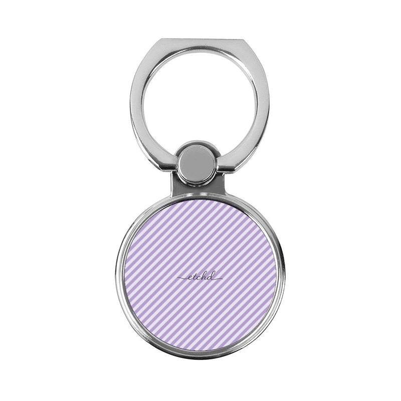 Lilac & Cream Striped Diagonal Classic Ring Holder-zoom-
