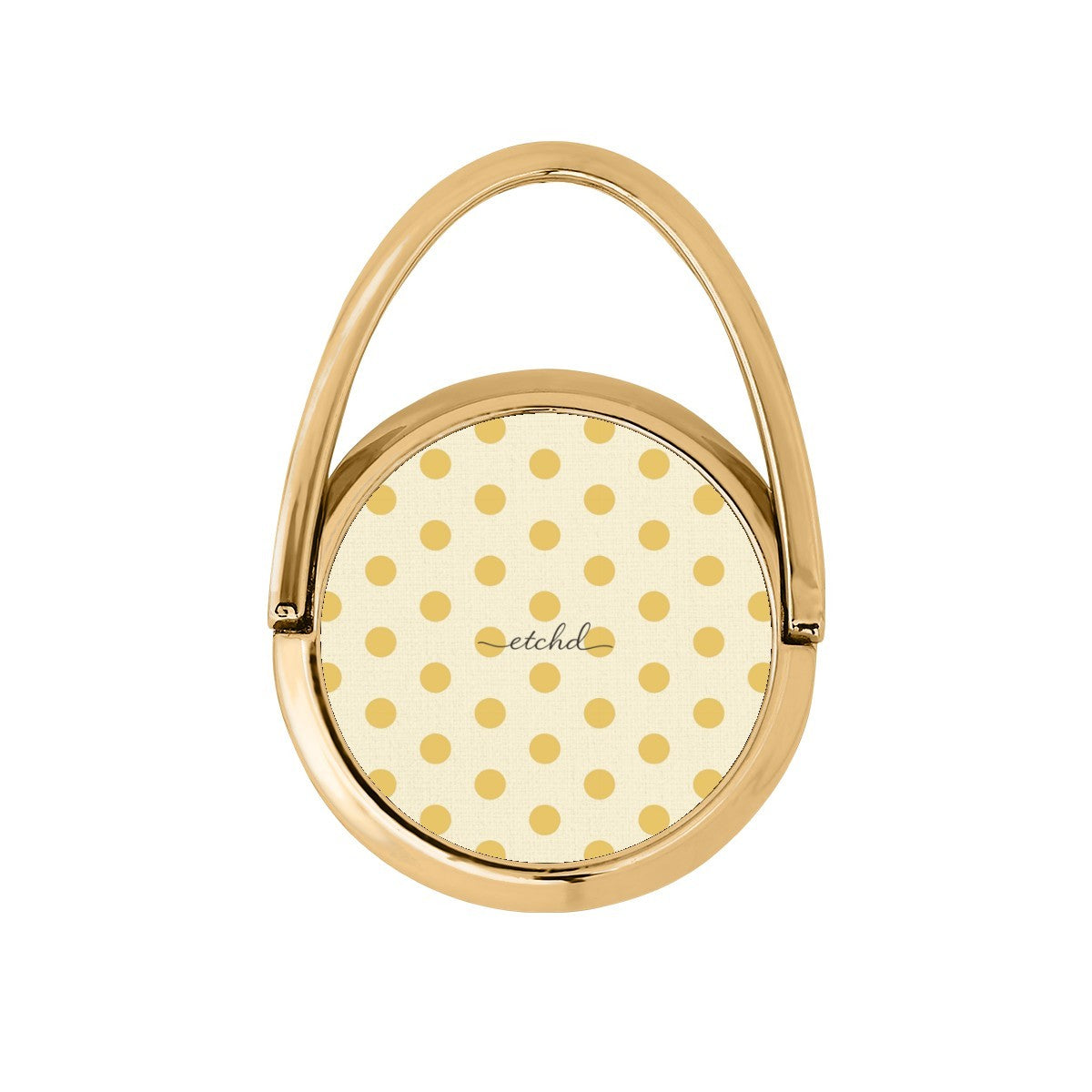 Butter & Cream Polka Dot Hoop Ring Holder by etchd