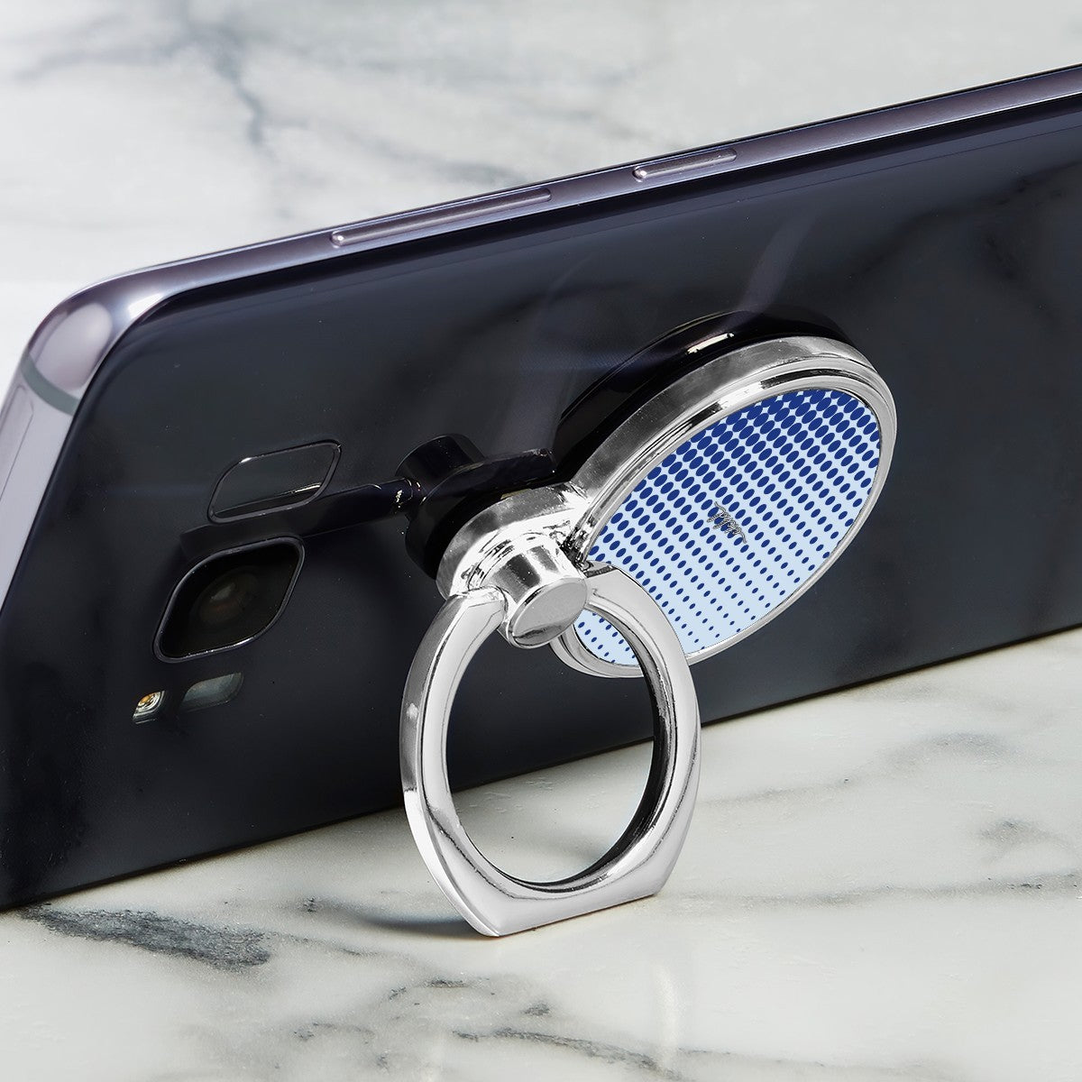 Cobalt Halftone Classic Ring Holder by etchd, view 2
