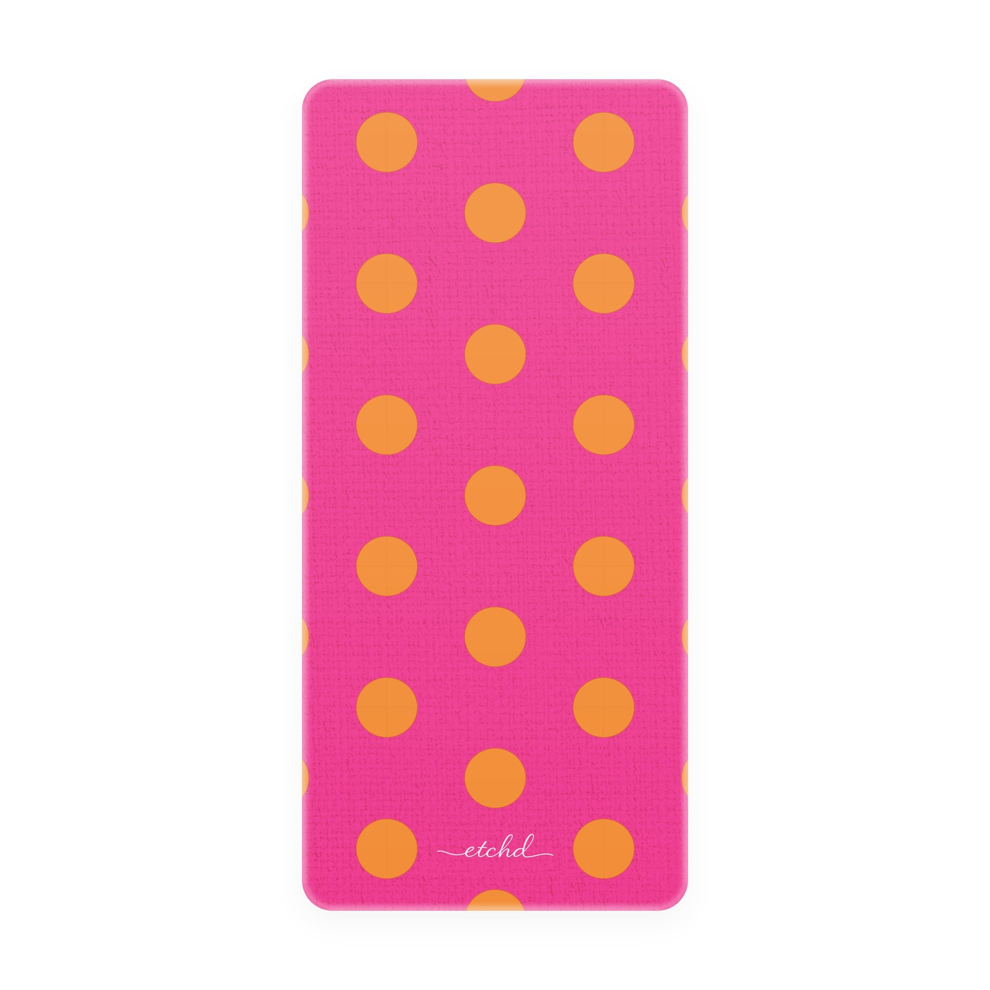 Orange & Pink Polka Dot Phone Stand by etchd, view 5