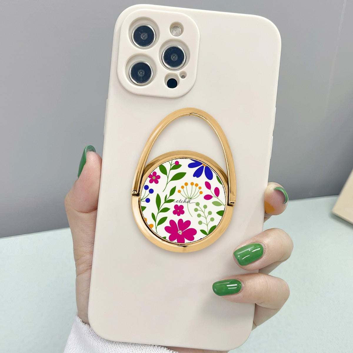 Funky Floral Hoop Ring Holder by etchd, view 3