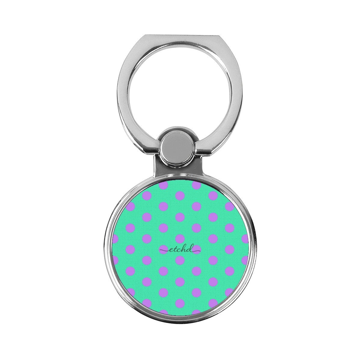 Lilac & Hypermint Polka Dot Classic Ring Holder by etchd
