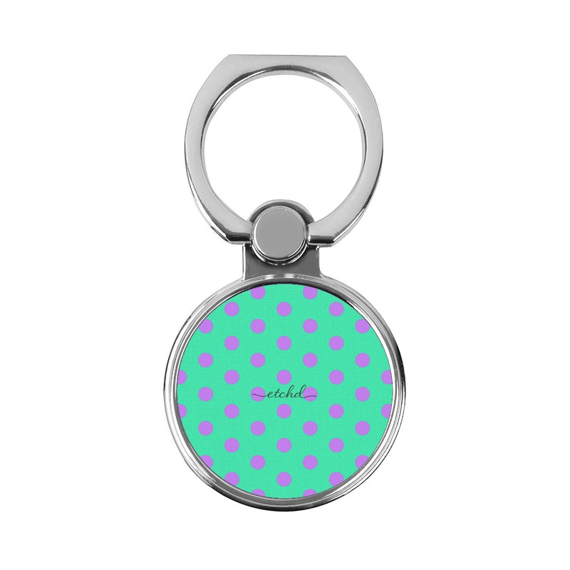 Lilac & Hypermint Polka Dot Classic Ring Holder-zoom-