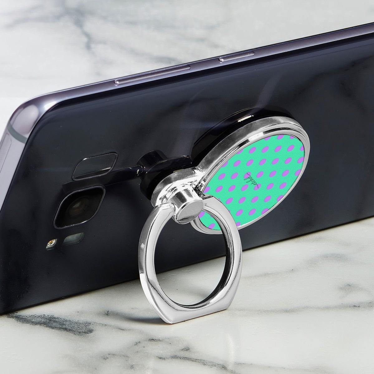 Lilac & Hypermint Polka Dot Classic Ring Holder by etchd, view 2