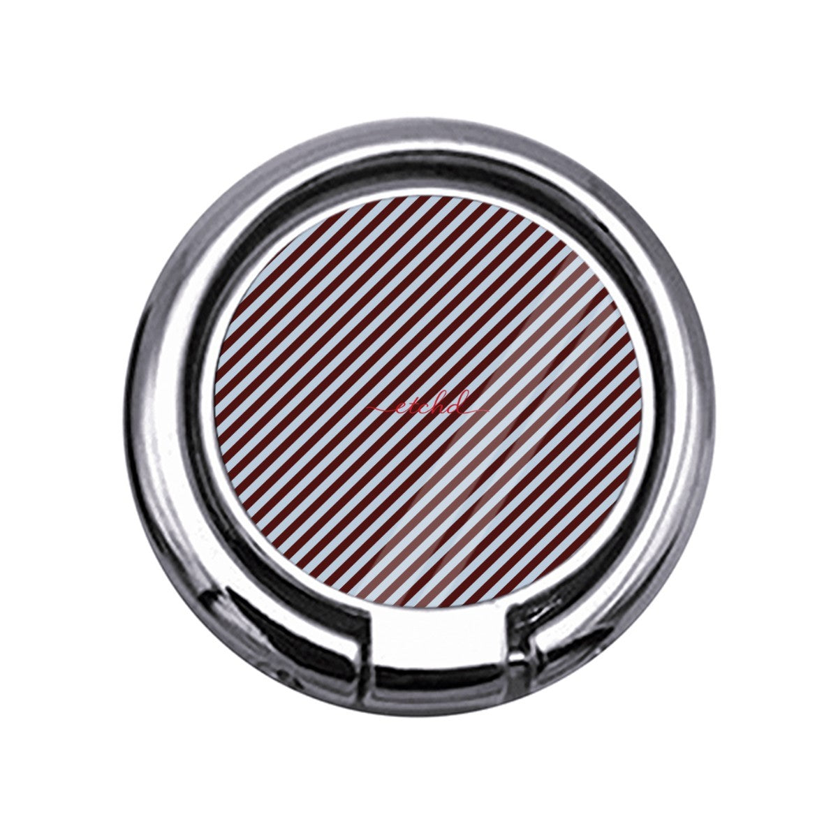 Blue & Cherry Striped Diagonal Slim Ring Holder by etchd