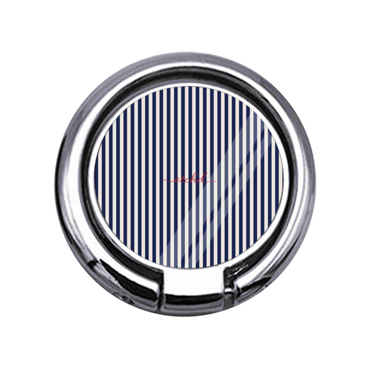 Navy & Cream Striped Slim Ring Holder by etchd