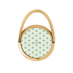 Sage & Cream Polka Dot Hoop Ring Holder by etchd