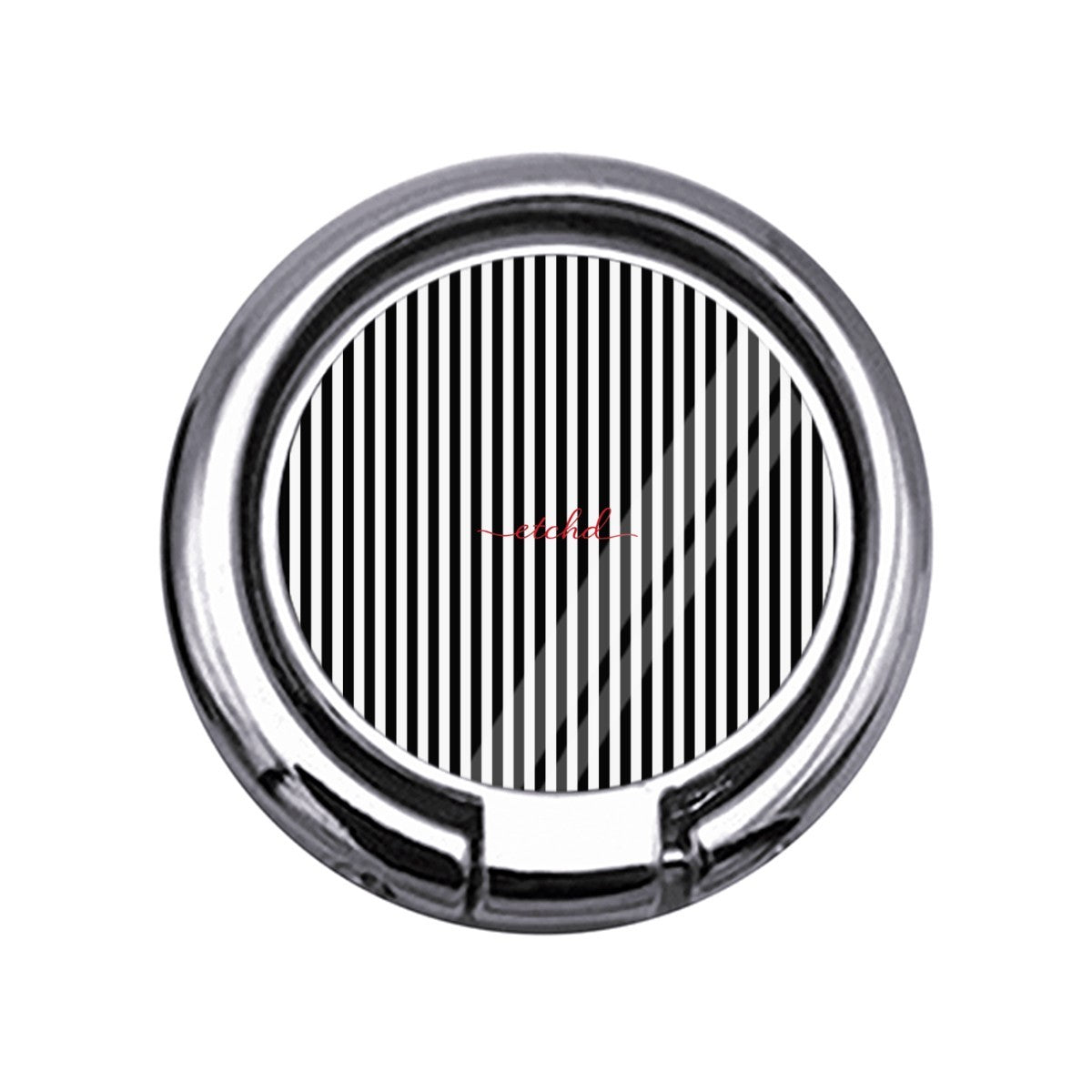 Black & White Striped Slim Ring Holder by etchd