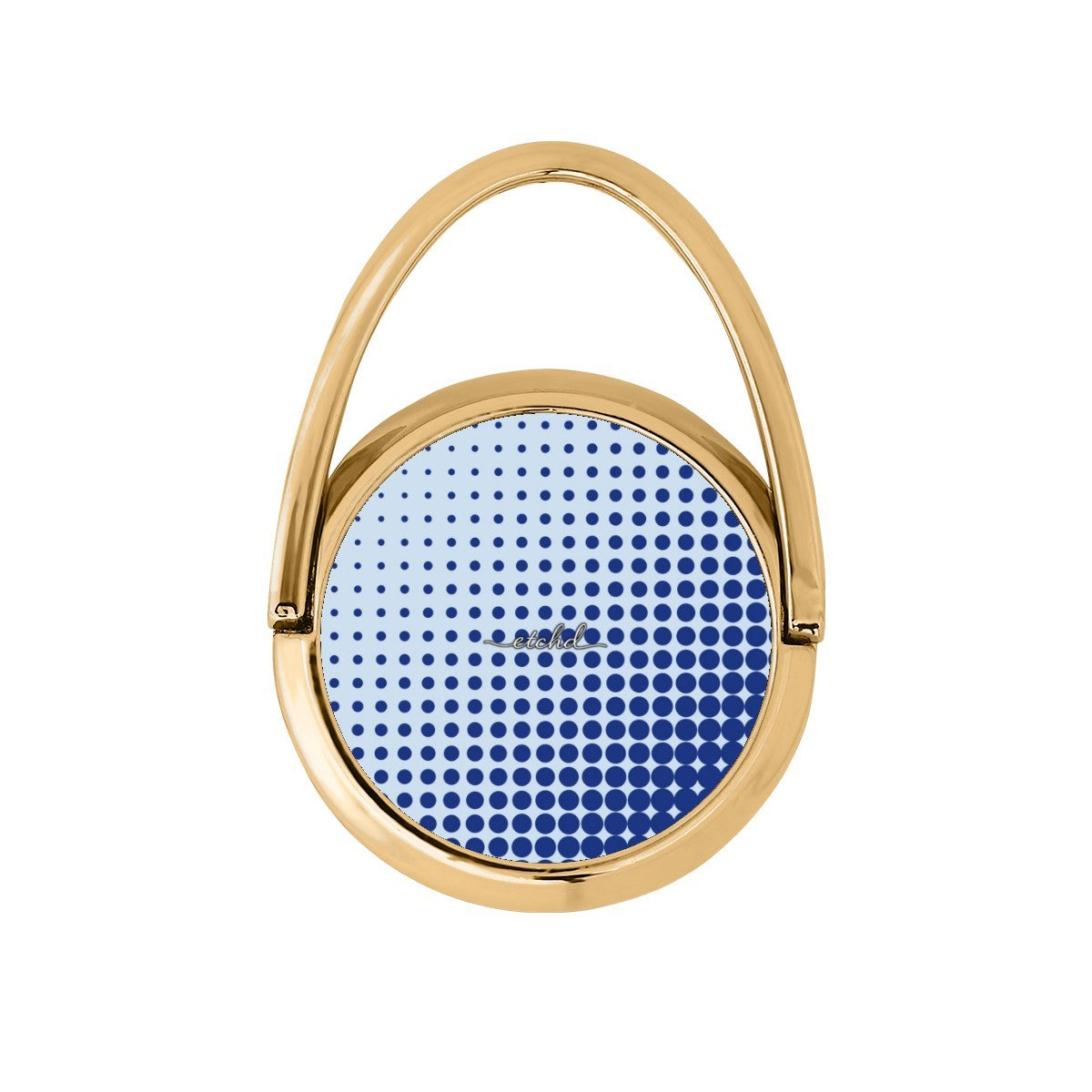 Cobalt Halftone Hoop Ring Holder by etchd