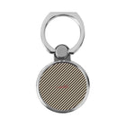 Cream & Brown Striped Diagonal Klassische Ring Handyhalterung