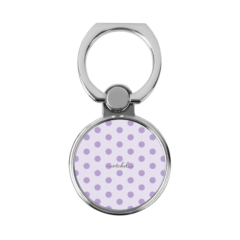 Lilac & Cream Polka Dot Classic Ring Holder-zoom-