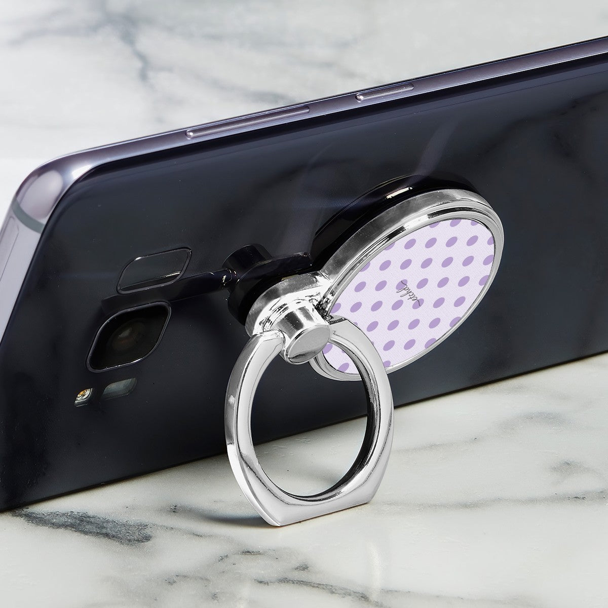 Lilac & Cream Polka Dot Classic Ring Holder by etchd, view 2