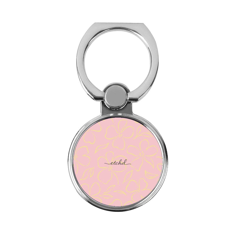 Pink & Butter Floral Anillo soporte clásico para móvil-zoom-