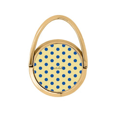 Cobalt & Butter Polka Dot Hoop Ring Holder by etchd