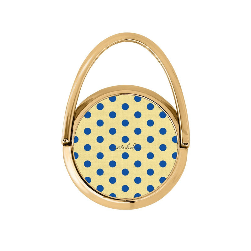 Cobalt & Butter Polka Dot Hoop Ring Holder-zoom-
