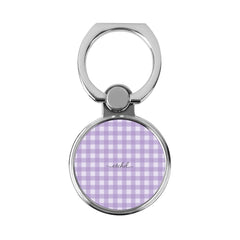 Lilac & Cream Gingham Classic Ring Holder by etchd