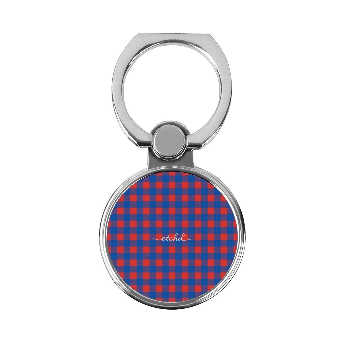Cobalt & Poppy Gingham Classic Ring Holder by etchd