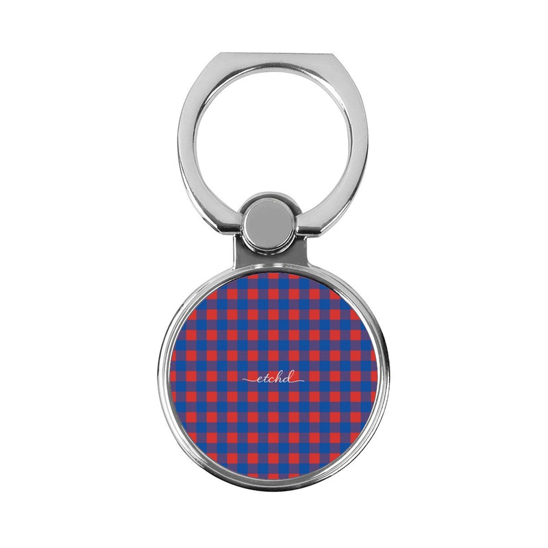 Cobalt & Poppy Gingham Classic Ring Holder-zoom-