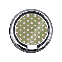 Pink & Green Polka Dot Slim Ring Holder by etchd