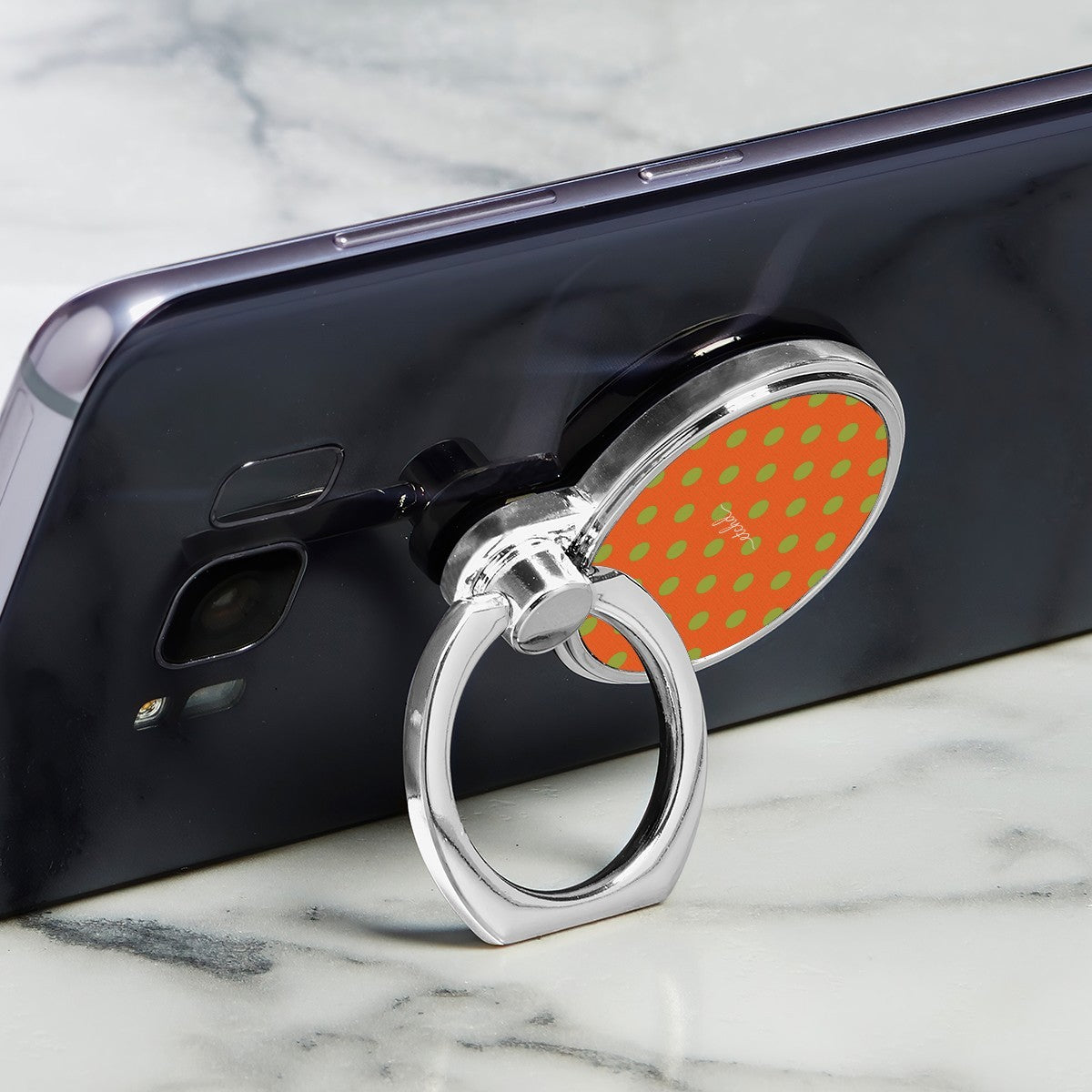 Wasabi & Persimmon Polka Dot Classic Ring Holder by etchd, view 2