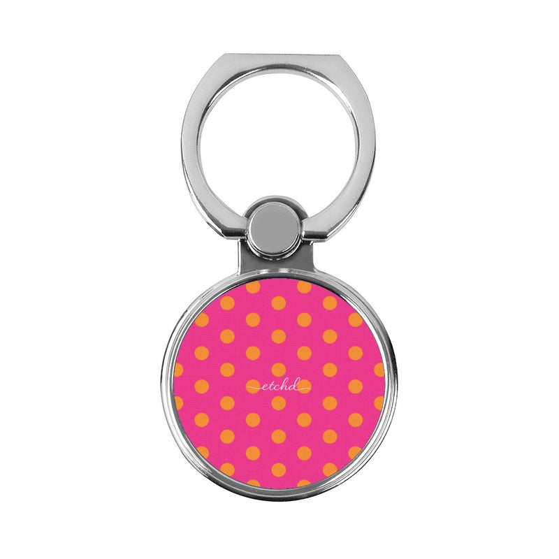 Orange & Pink Polka Dot Classic Ring Holder-zoom-