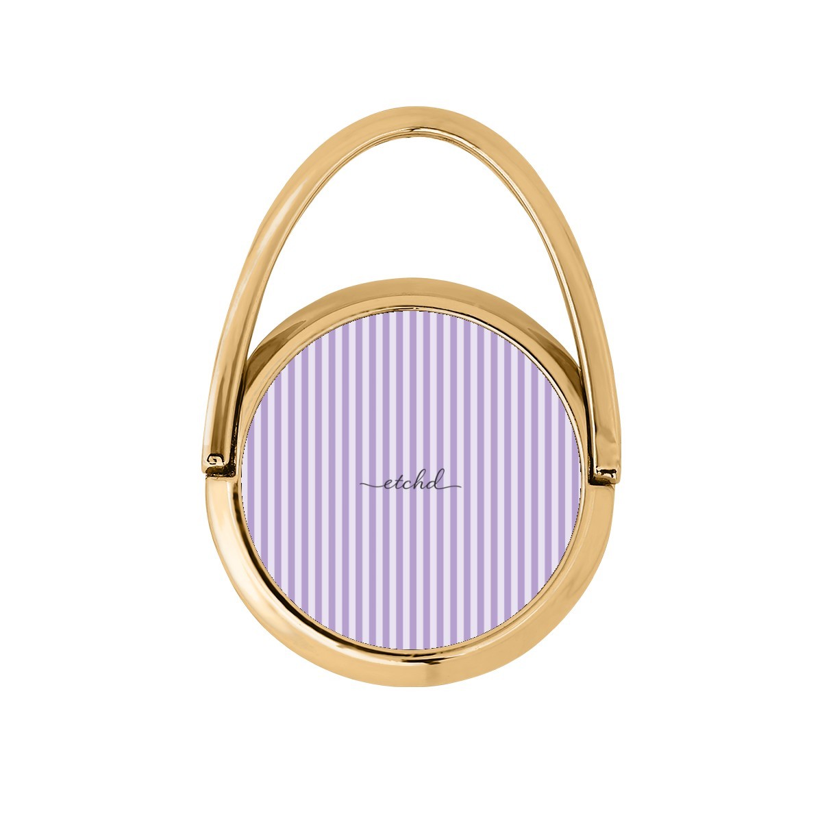 Lilac & Cream Striped Hoop Ring Holder by etchd
