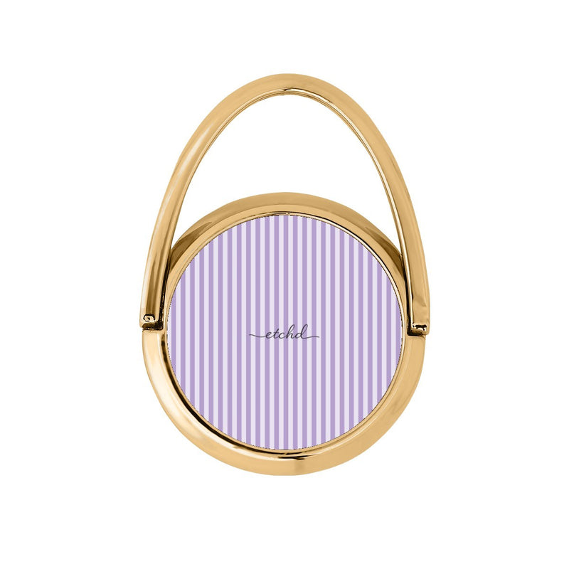 Lilac & Cream Striped Anello supporto girevole per telefono-zoom-