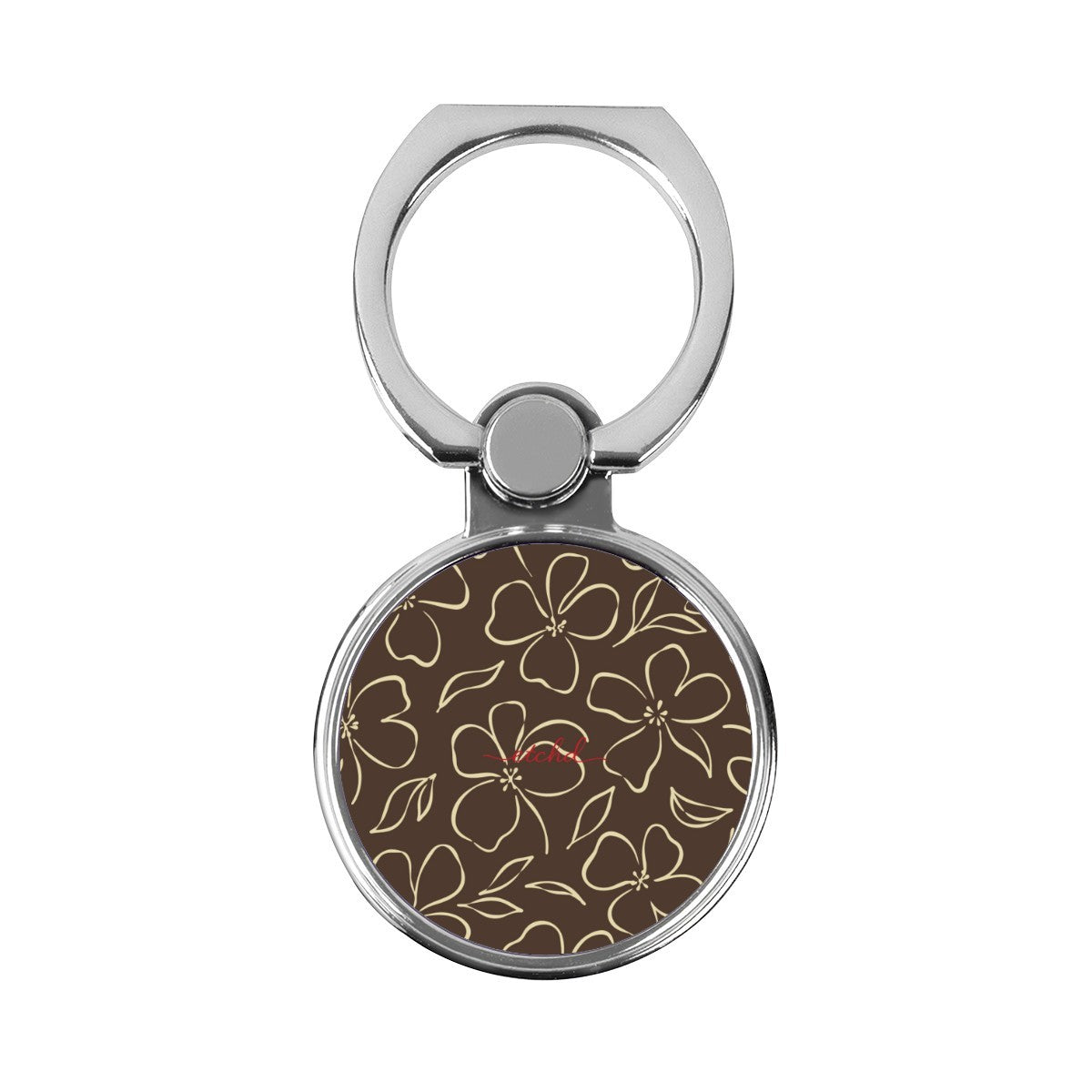 Butter & Brown Floral Classic Ring Holder by etchd