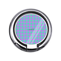Hypermint & Lilac Gingham Slim Ring Holder by etchd