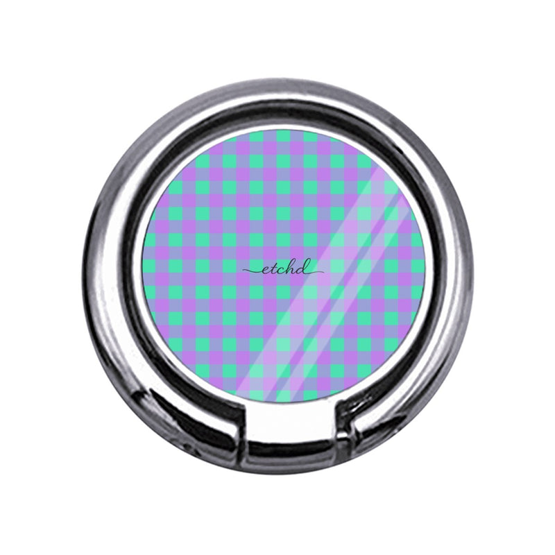 Hypermint & Lilac Gingham Slim Ring Holder-zoom-