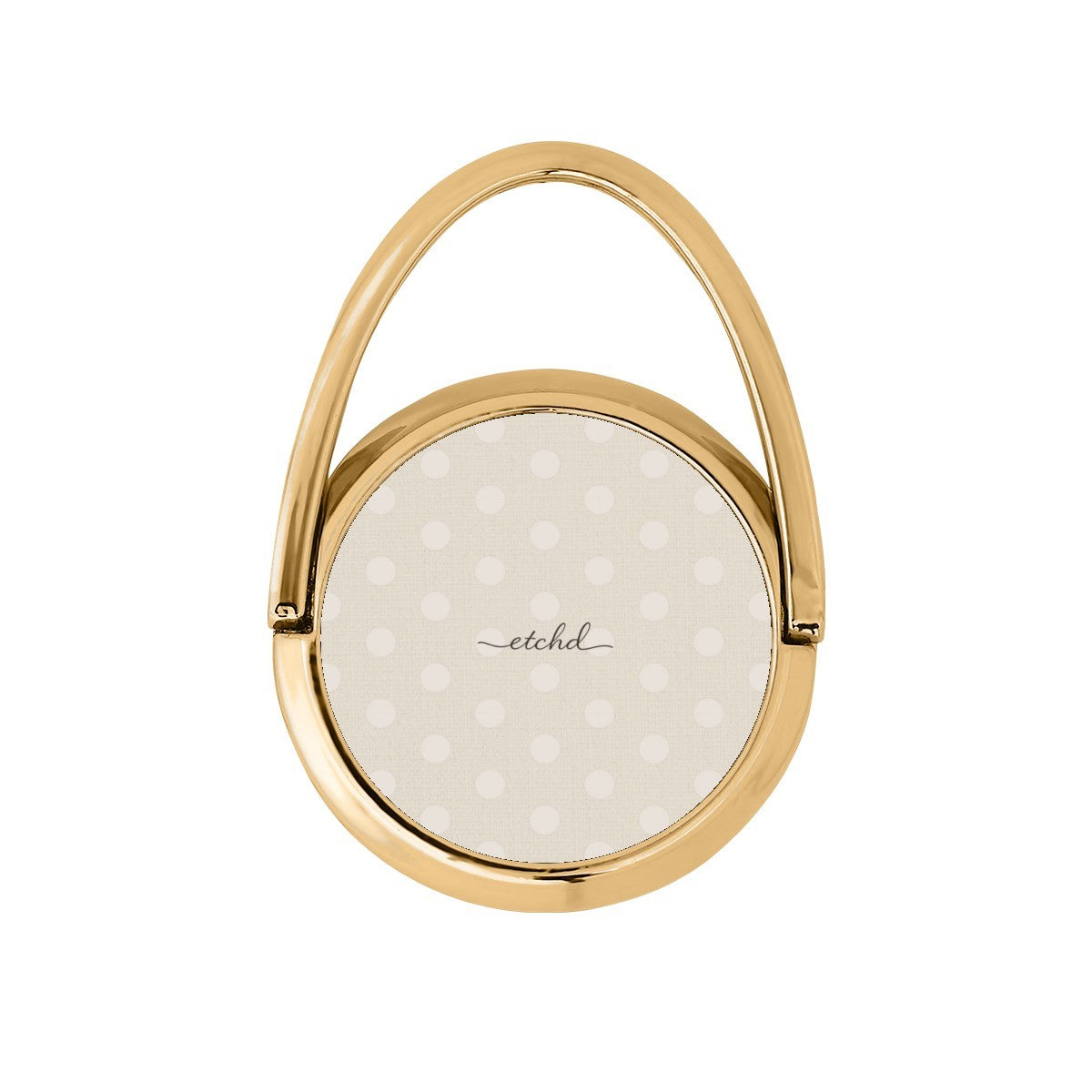Neutral Polka Dot Hoop Ring Holder by etchd