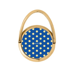 Butter & Cobalt Polka Dot Hoop Ring Holder by etchd