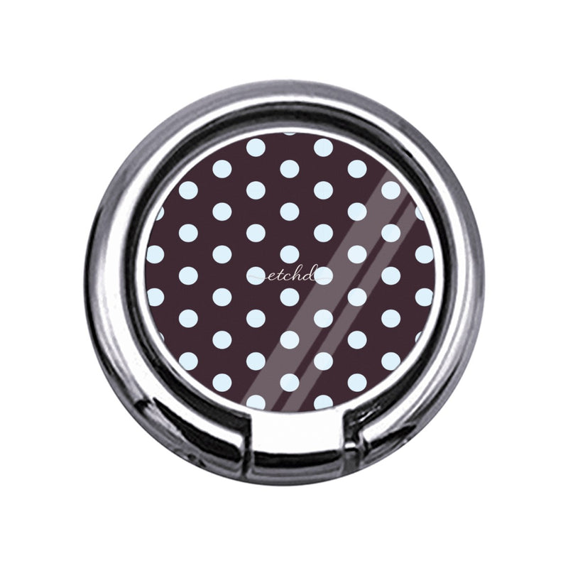 Blue & Plum Polka Dot Slim Ring Holder-zoom-