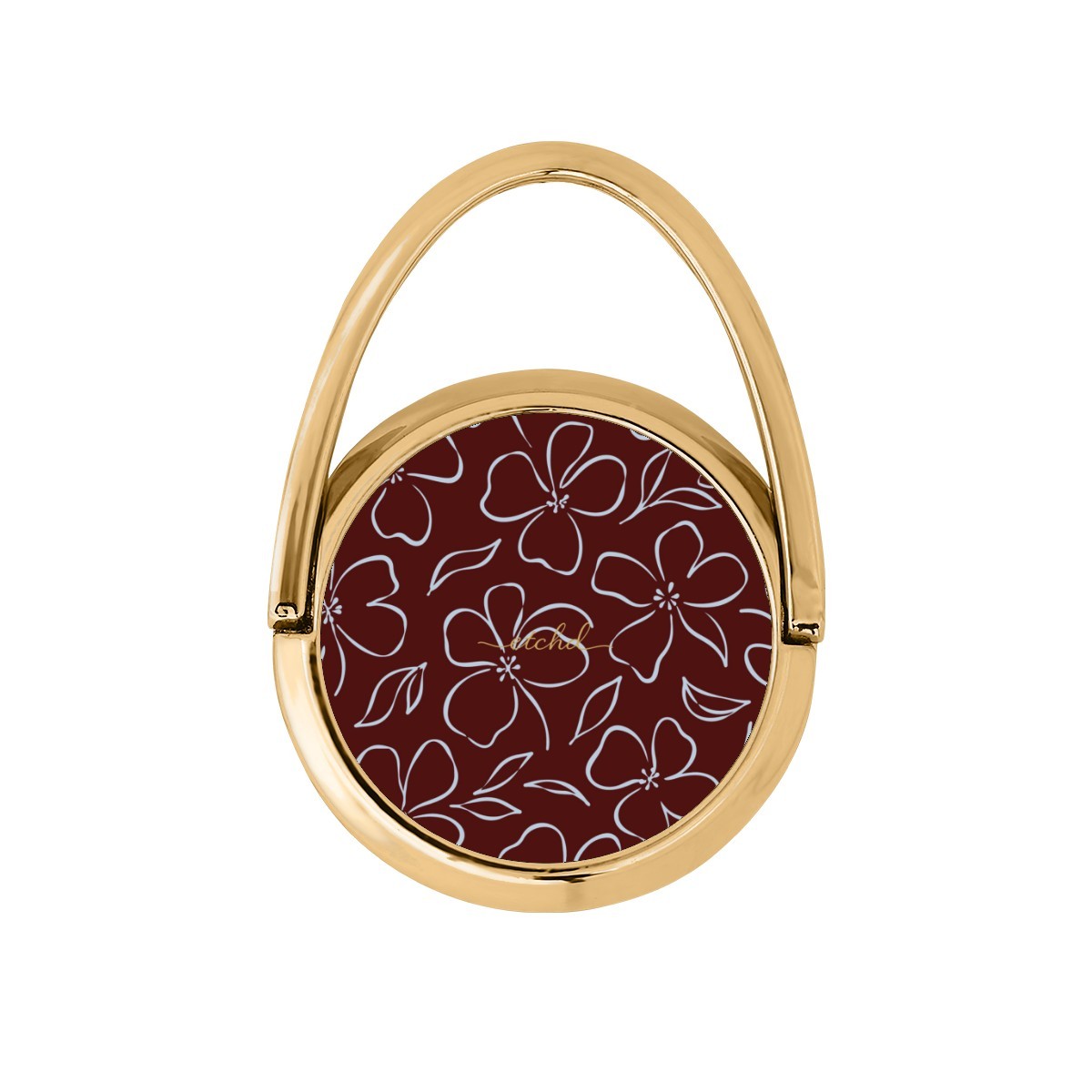 Blue & Cherry Floral Hoop Ring Holder by etchd