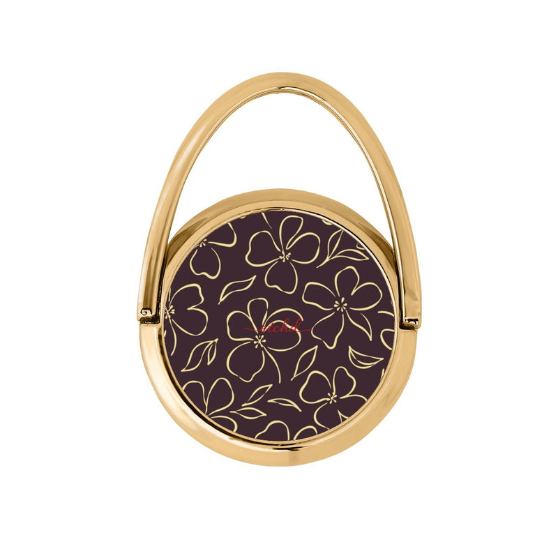 Plum & Butter Floral Anillo soporte giratorio para móvil-zoom-